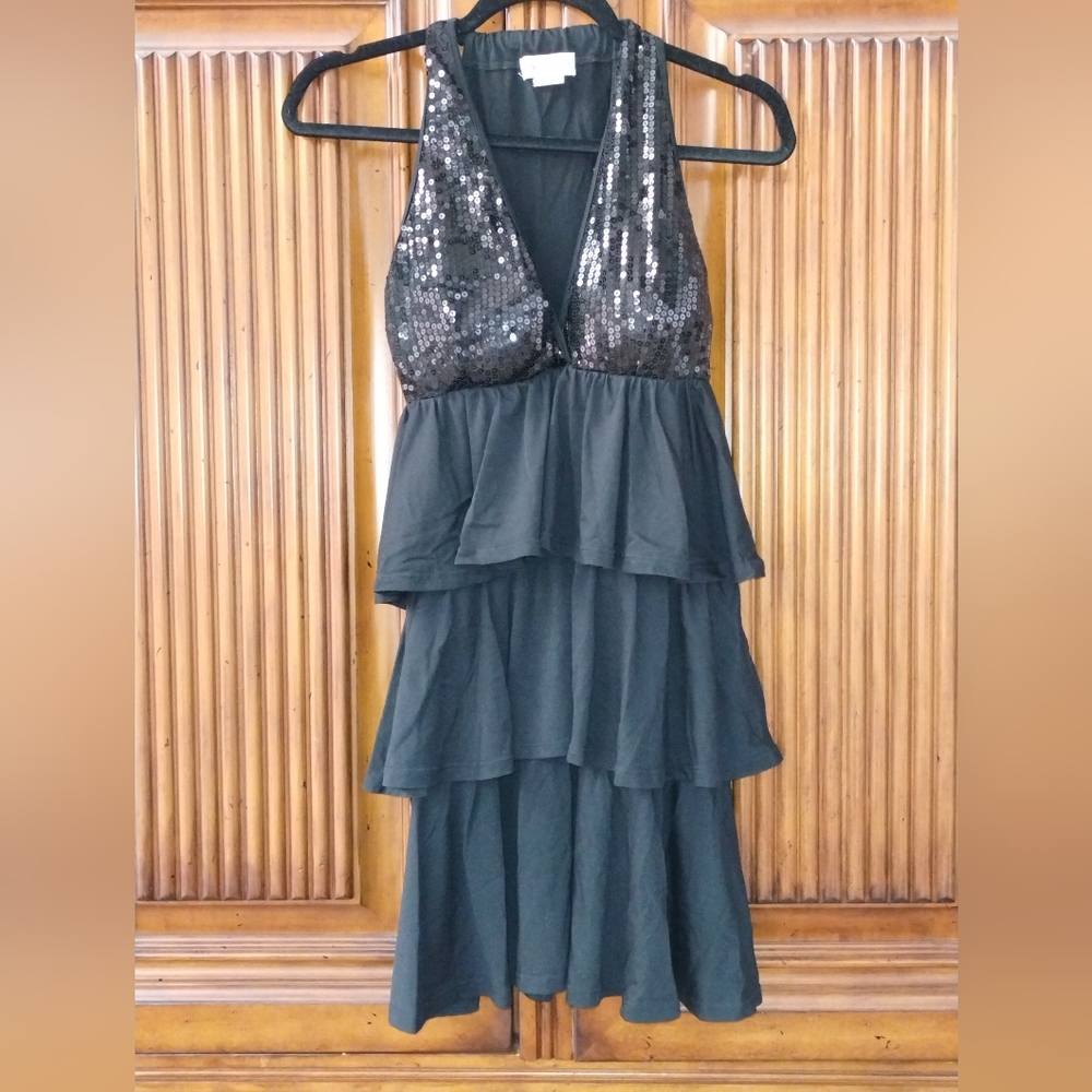 Black Sequin Holiday Dress Size M